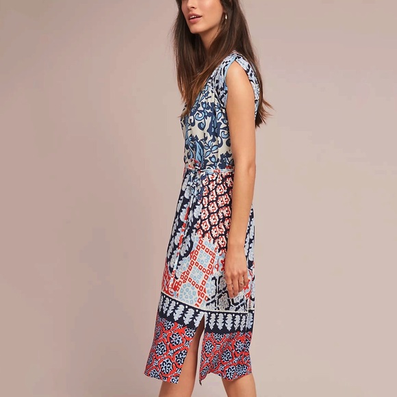 Anthropologie Patchwork Midi Dress - Picture 2 of 4
